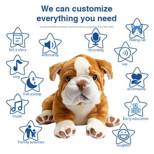 سلسلة ألعاب محشوة من سلسلة سلسلة دمى مخصصة عالية الجودة صديقة للبيئة لطيفة الكلاب البنية مخصصة الدمى الحيوانية - Product Image 6