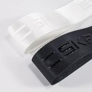 Tùy chỉnh in Jacquard đàn hồi Webbing ban nhạc Silicone logo chống trượt đồ lót băng đàn hồi