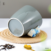 Tasse à espresso en céramique personnalisée faite à la main en porcelaine, motif escalade, cadeau moderne pour les promotions