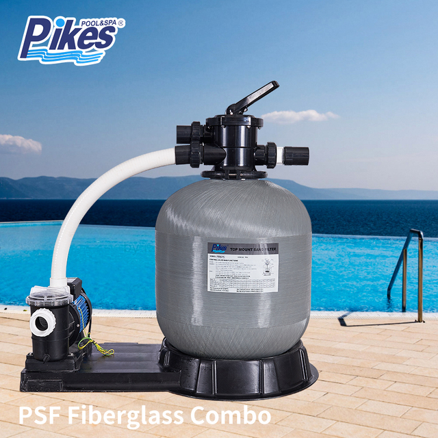 PIKES P Series Swimming Fiberglass 6-way Muliport Filtration System Sand Filter with Pump Pool Filter 4.32-200m/h