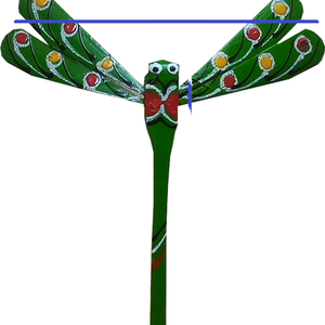 Libélula de bambú vietnamita pintada colorida hecha a mano juguete de madera ecológico recuerdo de Navidad decoración de regalo tradicional - Product Image 1