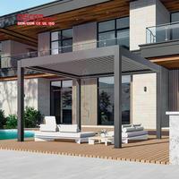 Persienne en aluminium personnalisable avec revêtement en poudre pour arrière-cour, patio, balcon, pergola à usage commercial