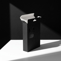 Boîte en carton de luxe noire découpée pour écouteurs TWS Euro Slot avec languette de suspension pour emballage d'écouteurs