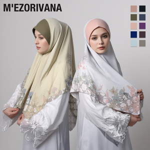 Chapeau-écharpe de style malais <span class=keywords><strong>avec</strong></span> couverture imprimée de strass pour le printemps pour les musulmans - Product Image 5