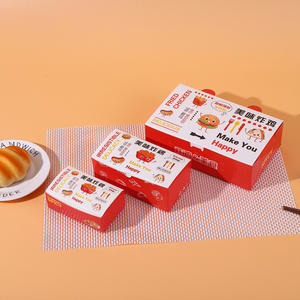 Tùy chỉnh in hộp thức ăn nhanh cho cánh gà rán Hamburg khoai tây chiên chiên gà thực phẩm Takeaway Bao bì hộp giấy - Product Image 2