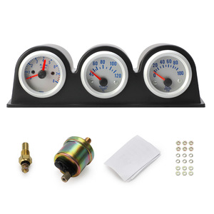 Tachometer Water Temp Oil Pressure Gauge 12V Universal <b>Car</b> Dashboard Instrument Combination ABS Metal - Product Image 3