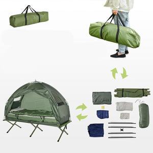 Lettino da campeggio portatile rialzato per 1/2 persone materasso ad aria spessa da esterno pieghevole lettino da campeggio - Product Image 4