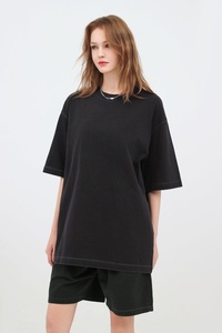 Camiseta de Alta Calidad con Lavado Ácido, 250G, para Hombre, 100% Algodón, Corte Regular, Manga Corta, Estilo Urbano, Personalizada, Desgastada, Vintage - Product Image 2