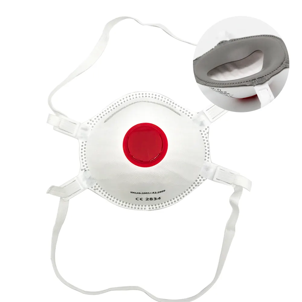 EN149 Standard,FFP3 Disposable Half Face Mask Respirator Spray Paint Dust Mask With Valve