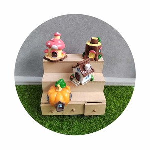 Maison miniature en résine, maison en bois en forme de citrouille, maison champignon, micro-maison de poupée, figurine, décoration de jardin, artisanat - Product Image 3