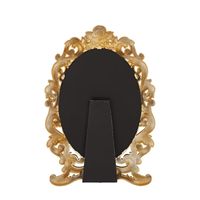 Miroir de courtoisie rectangulaire haut de gamme Art Déco en résine, fait main, blanc et or rose, avec motifs en relief, pour chambre à coucher et coiffeuse