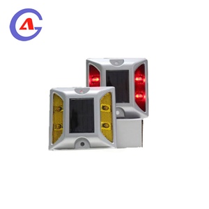 Marcador de Pavimento Reflectante Tipo Ojo de Gato, Tachuela Solar LED Intermitente para Carreteras en Diferentes Colores - Product Image 5