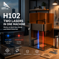 Laser Sparrow H102 Dual Laser 10W 2W Dioda Inframerah Mudah Digunakan Mesin Pengukir untuk Logam Perhiasan Kayu Kulit