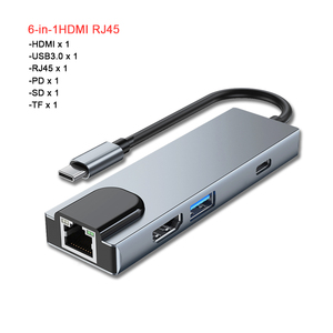 type c to hdmi rj45 multi <span class=keywords><strong>dock</strong></span> <span class=keywords><strong>station</strong></span> usb 3.0 splitter for home macbook <span class=keywords><strong>ipad</strong></span> pro several ports usb hub - Product Image 3