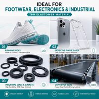 Granulés de TPU 1180A de qualité supérieure, élastomère polyuréthane polyéther vierge pour semelles de chaussures de sécurité et chaussures de sport
