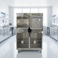 Adjustable Temperature Veterinary Stainless Steel Heated Cage for Animal Hospitals Portable Herta Brand