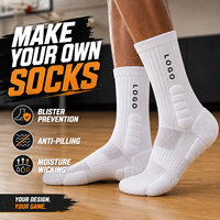 Chaussettes de sport pour hommes, personnalisables avec logo, en coton, à faible MOQ, avec semelle en tissu éponge, pour le basketball et les activités sportives