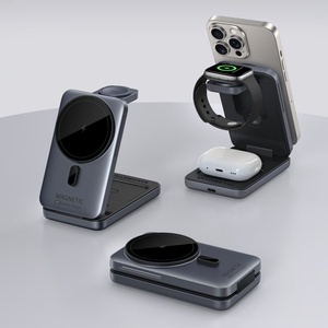 Kit de Viaje Plegable 3 en 1 con Cargador Inalámbrico Magnético de 15w, Estación de Carga Rápida Externa para <span class=keywords><strong>iPhone</strong></span> 17, iWatch y AirPods - Product Image 2