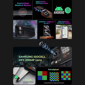 ราคาโรงงาน HOTWAV Cyber 15 12GB+256GB โทรศัพท์มือถือทนทานมาตรฐาน IP68/IP69K แบตเตอรี่ 6280mAh หน้าจอ 6.6 นิ้ว 4G Android 13 Octa Core NFC - Product Image 4