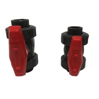 Vanne à boisseau sphérique professionnelle ANSI en PVC/UPVC, norme américaine, noire/grise, DN20 3/4'', manuelle, UPVC True Union, personnalisable OEM pour l'eau