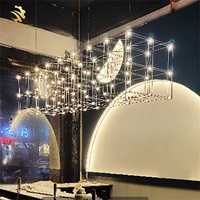 Lustre Cube Lumineux Personnalisé pour Hall d'Hôtel, Villa à Plafond Haut, Centre Commercial, Décoration Artistique