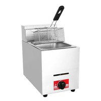 Freidora de Gas Comercial Guanjia Serie GF 640L, Equipo de Restaurante, Modelo de Sobremesa, 5.6kW 220V