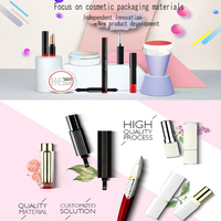 Botella cilíndrica de plástico de alta calidad de 8 ml para lápiz labial/brillo labial - Tapa de rosca personalizable con impresión UV/brillante - Diámetro de 22 mm - Cosmético