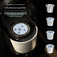 Capsule de café réutilisable et lavable, filtre en silicone à deux pièces, panier à mailles fines, écologique, rechargeable