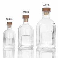 250ml vide personnalisé parfum roseau diffuseur parfum verre clair bouteilles luxe