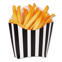 Boîte en carton pour frites, nuggets de poulet et poulet frit, best-seller transfrontalier (carton blanc avec couvercle) à rayures verticales rouge et blanc