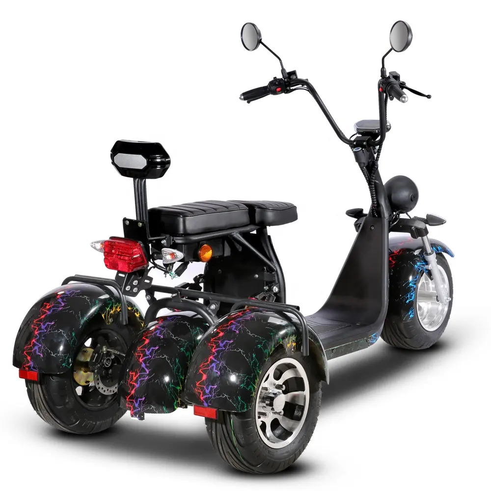 SC09 1500W Zappy 3-х колесный Citycoco скутер электрический скутер с мотоциклы ЕЭС Электрический скутер в Европейский склад