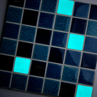 Vente en gros de mosaïques modernes d'extérieur en céramique bleue, marbre, métal, porcelaine, verre, piscine, piscine, mur vitré, carreaux de mosaïque