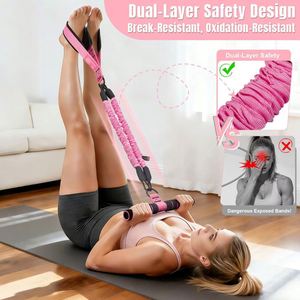 Sit up Assistant Trainer Resistance <b>Band</b> Fitness <b>Workout</b> Home Gym Door Anchor Foot Pedal Leg Stretch Body Shaping Equipment - Product Image 2