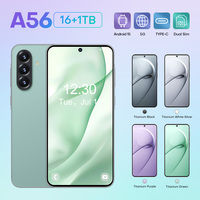 Oferta: Smartphone A56 de 7.3 Pulgadas, 16GB+1TB, 5G, Cámara de 108MP, Android 15, Doble SIM, Desbloqueo Facial, con Accesorios de Regalo