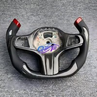 Housse de volant sport en cuir et fibre de carbone QF personnalisée pour E90/E91/E92/E93 M3/Série 3 328i/330i/335d/Série 1