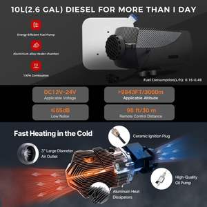 Chauffage d'air de stationnement universel pour camions diesel 12V 24V 5kw, chauffage d'air de stationnement pour <span class=keywords><strong>caravane</strong></span> <span class=keywords><strong>Truma</strong></span>, camping-car, <span class=keywords><strong>caravane</strong></span> - Product Image 3