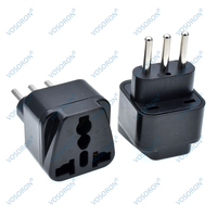 Adaptador de Corriente para Italia, Adaptador de Enchufe Tipo L, Adaptador de Viaje Universal para Chile, Adaptador de Enchufe de Viaje para Italia