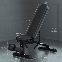 Équipement de musculation multifonction pour la maison, banc de musculation pliable en métal avec supports pour haltères, banc de musculation réglable