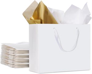 Extra Large White Gift <strong>Bags</strong> with Ribbon Handles <strong>for</strong> Shopping Small Business Birthday <strong>Party</strong> Bridal <strong>Party</strong> Wedding Christmas - Product Image 1