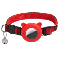 Collier Réfléchissant Réglable pour Chien et Chat avec Support AirTag et Design Imprimé Élégant et Doux