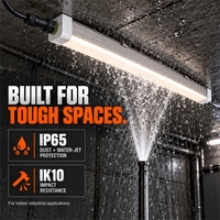 Luminaire LED linéaire personnalisé de 8 pieds 60W IP65 homologué ETL, type Tri-Proof, pour garage de stationnement et installation de rétroéclairage