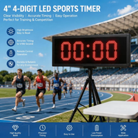 Reloj Temporizador Láser LED Digital de 4 Pulgadas con Pantalla de 4 Dígitos de una Sola Cara para Deportes y Fitness