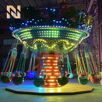 Manège commercial pour enfants Nova Rides FY-S3, 16 places, sur le thème des dinosaures, avec chaises volantes LED, mini manège de chaises volantes.
