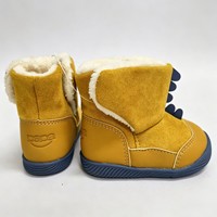 Bottes d'hiver en gros pour tout-petits, chaussures de premiers pas pour bébés, doublées polaire, à scratchs, antidérapantes, fournisseur