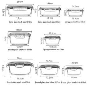 Boîte de rangement en verre à haute teneur en borosilicate chauffée au <span class=keywords><strong>micro</strong></span>-ondes - Product Image 3