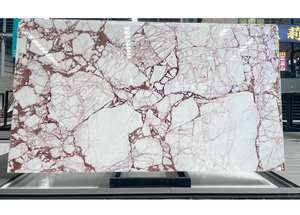 Dalles de marbre modernes élégantes et luxueuses, pierre naturelle chaude, revêtement de sol intérieur, panneaux muraux, dessus de table à manger, poli, adouci, imperméable - Product Image 2