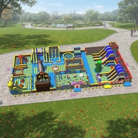 Parc d'attractions gonflable géant d'intérieur de conception nouvelle pour la location, aire de jeux gonflable pour enfants