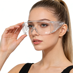 แว่นตานิรภัยอุตสาหกรรม WELTA UV สำหรับผู้ชาย ได้รับมาตรฐาน CE ป้องกันฝ้า/ป้องกันรอยขีดข่วน ทนทานต่อแรงกระแทก ANSI Z87.1 วัสดุ PC/ไนลอน - Product Image 4