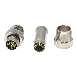 Kết nối không thấm nước tự động hóa công nghiệp che chắn moldable nam cắm M12 kết nối <span class=keywords><strong>8</strong></span> <span class=keywords><strong>pin</strong></span> x mã hàn kết nối - Product Image 1