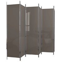Cloison de séparation pliable en tissu nid d'abeille à 6 panneaux, extensible, pour bureau, studio, aménagement commercial, rotative, 4 ondes lumineuses